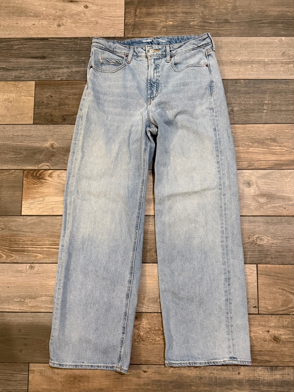 Old Navy High Rise Wide Leg Light Wash Jeans